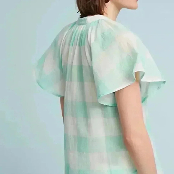 Maeve Gingham Flutter Top - Picture 2 of 12